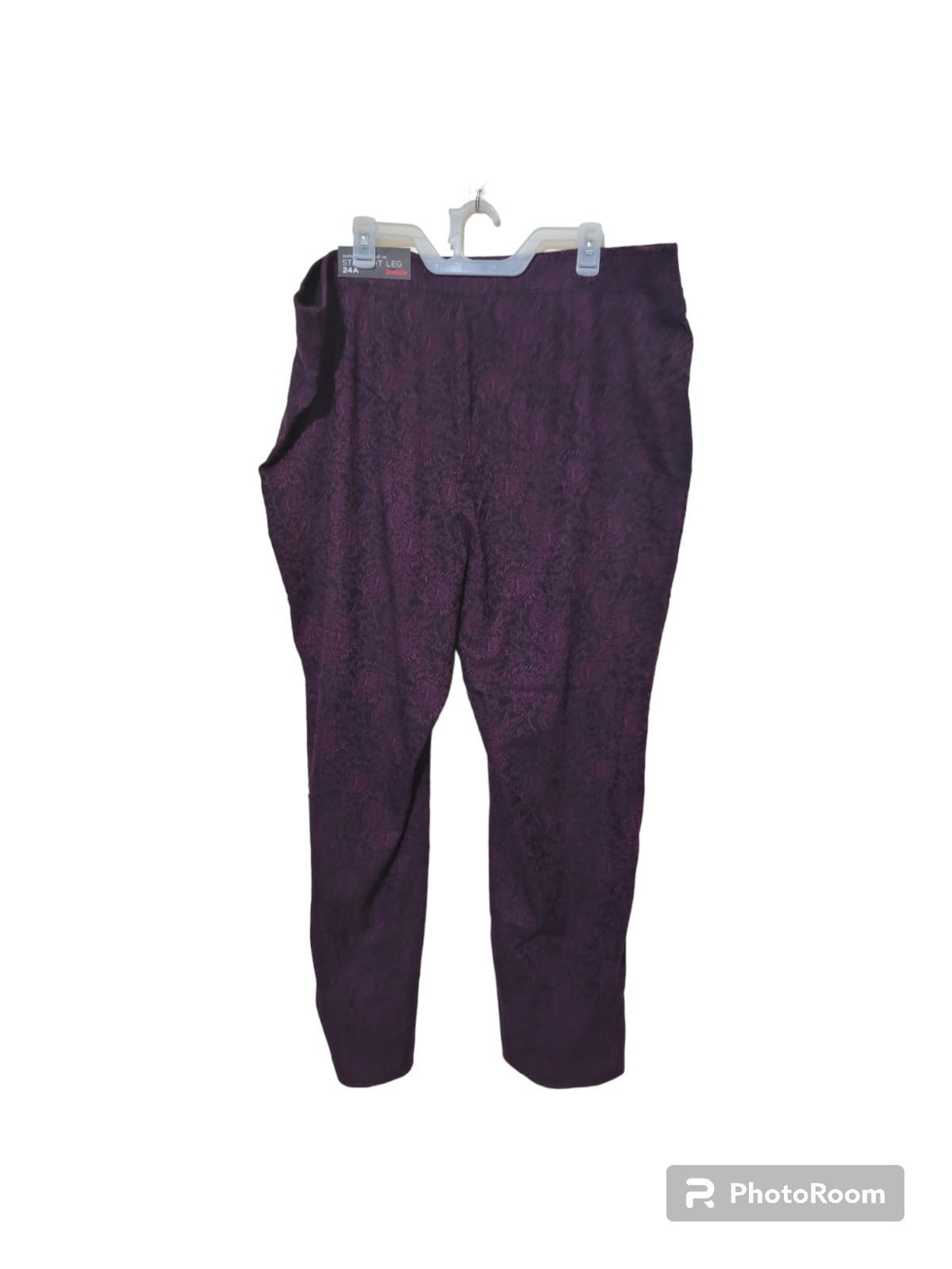 Factory Direct  NWT Avenue Super Stretch Twill Straight Leg Pull On Burgundy Pants Size 24 AVG Pe1p3eOKK US Outlet