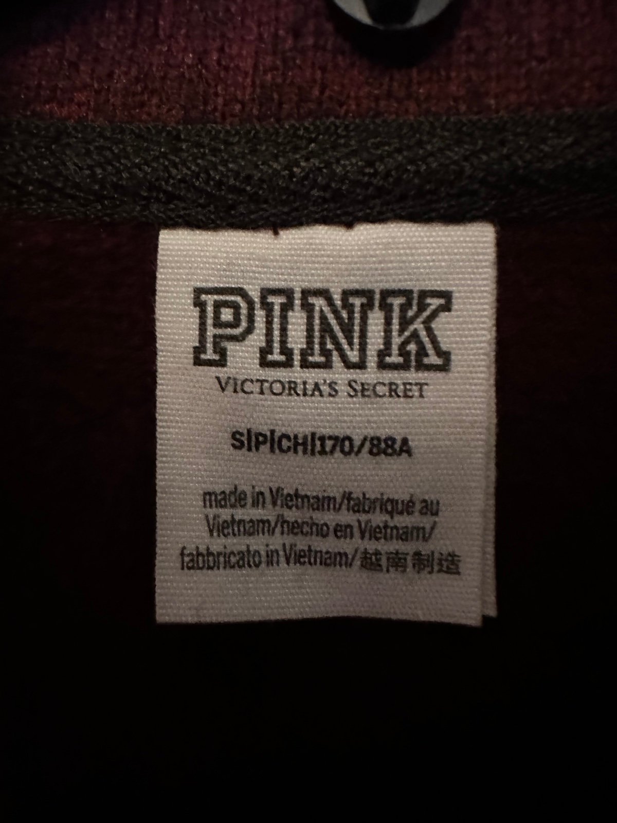 Great Pink Victoria’s Secret  maroon 1/4 zip up sweatshirt size small onDAb0oEp Cool