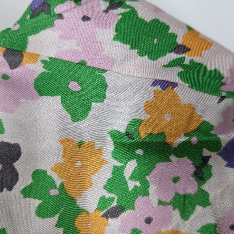 Discounted Baum und Pferdgarten Green Floral Print Ruched Silk Dress Size 38 US 6 NWT jR43yT6BK best sale