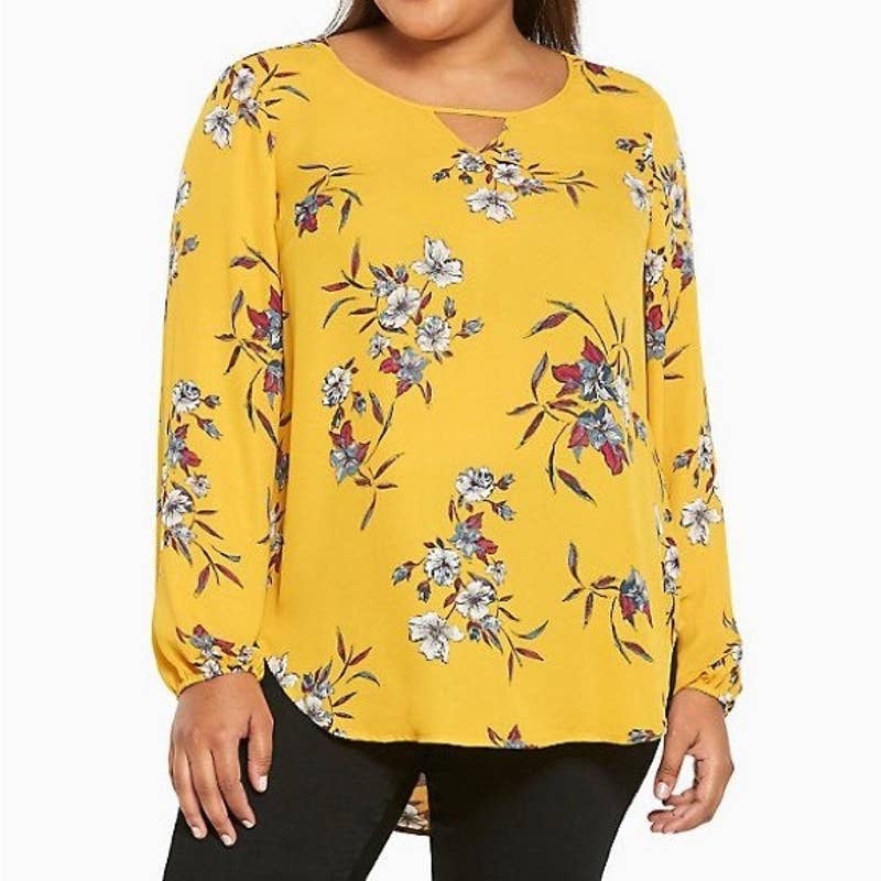 cheapest place to buy  Torrid Yellow Mustard Floral Pri