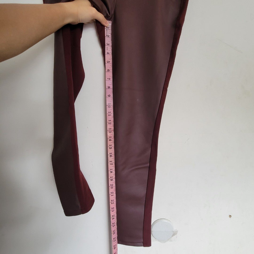 Nice Mossimo Cabernet Red Wine Maroon Faux Leather Stretch Extensible Legging Pants 8 m5OXl6H3k hot sale