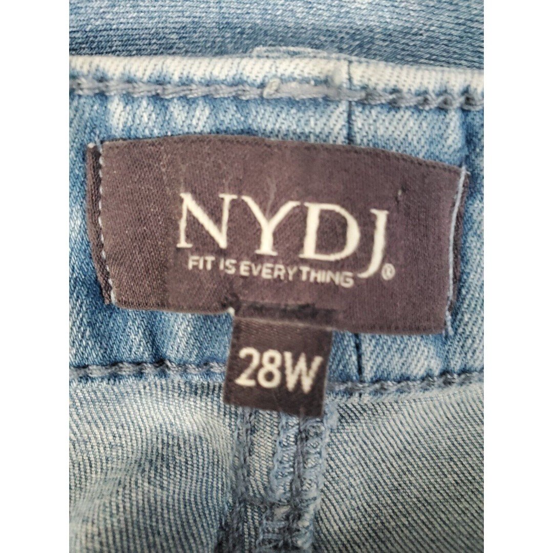 Great NYDJ AMI Ankle Exposed Button Fly Skinny Legging Blue Denim Jeans Size 28W NWT Lvzpesyof outlet online shop