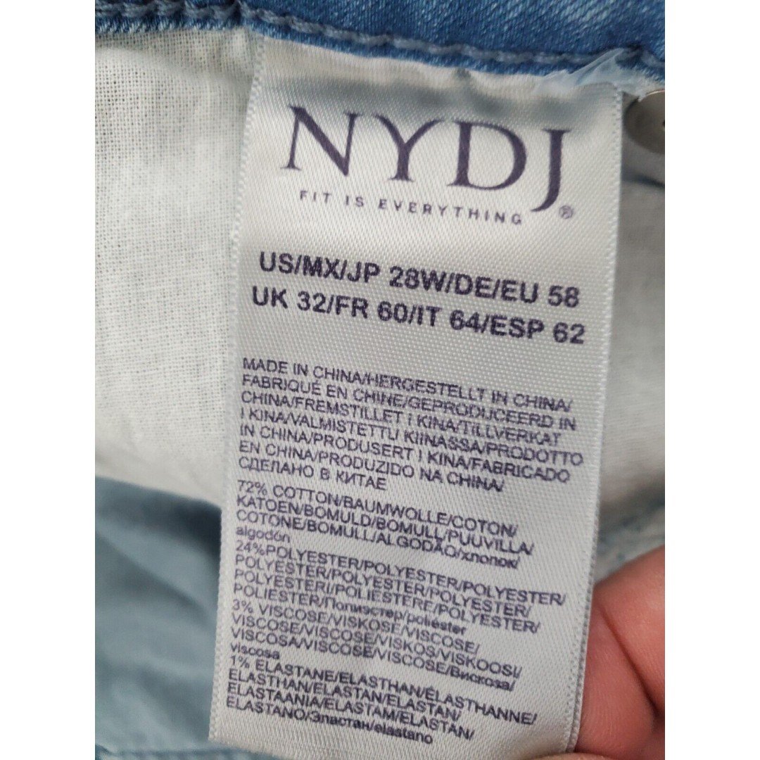 Great NYDJ AMI Ankle Exposed Button Fly Skinny Legging Blue Denim Jeans Size 28W NWT Lvzpesyof outlet online shop
