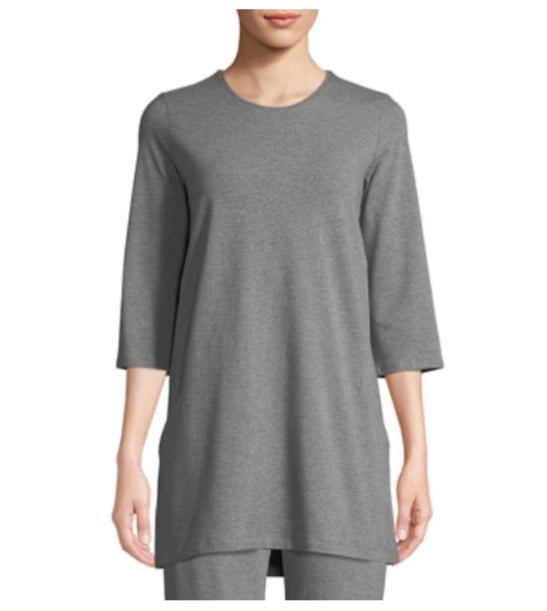 large selection Eileen Fisher 3/4-Sleeve Heathered Jers
