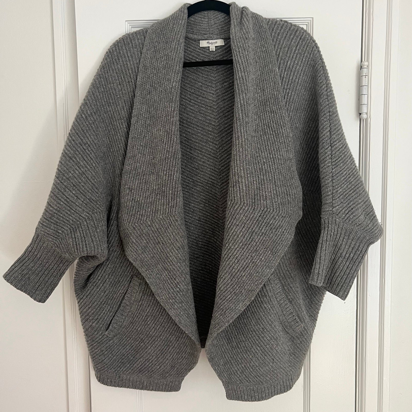 Authentic Madewell Sculptor Cocoon Cardigan Wool Sweate