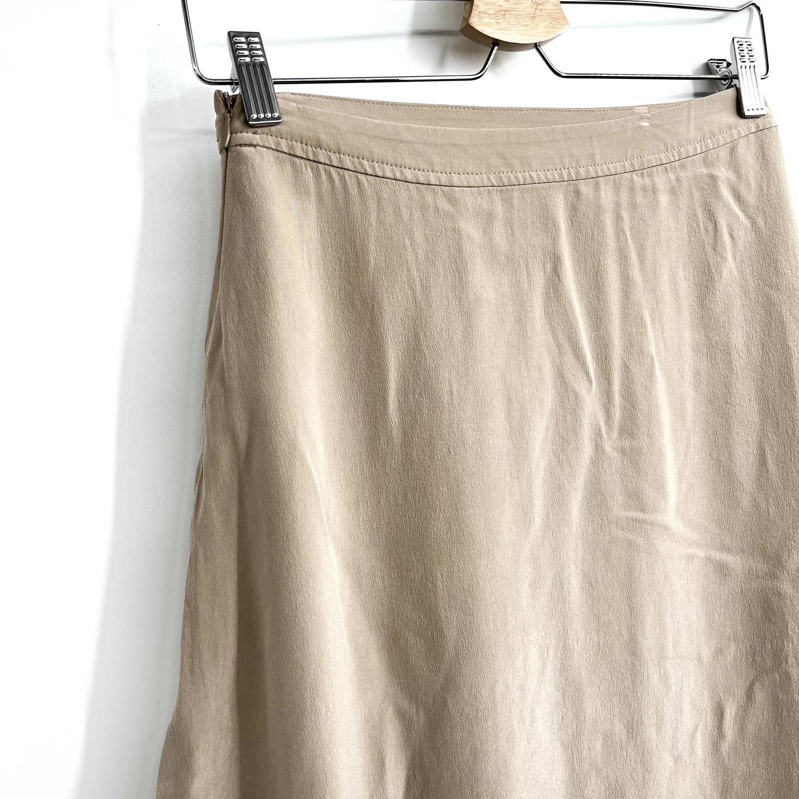 cheapest place to buy  Armani Exchange Mulberry Silk Skirt Tan Taupe Brown Lightweight Skirt High Low mWs0cWS0X best sale