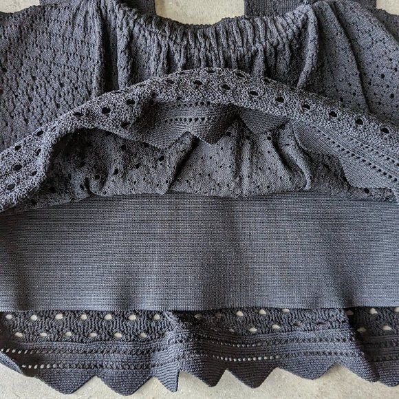 Fashion A.L.C. Black Lace Crochet Cropped Elodie Tank Top large gQxZZr6tE Fashion