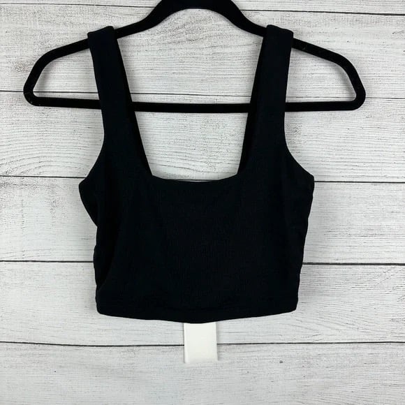 big discount Good American Black Cropped Tank Top hw3nAmWQy US Outlet