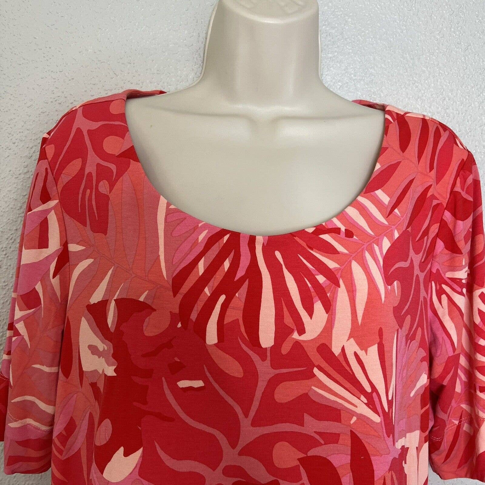 Simple Chicos Tropical Print Knit Top Shirt 2 Large KyrBQ0ZSw just buy it