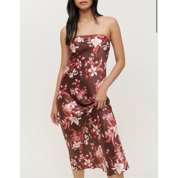 large discount NWT Reformation Joanne Silk Dress size 8 p4sAMeChu Counter Genuine 