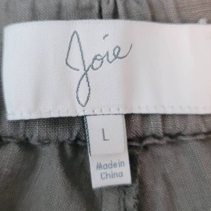 Affordable Joie Green 100% Linen Women Jogger Pants  L N3DpwaVHc Zero Profit 