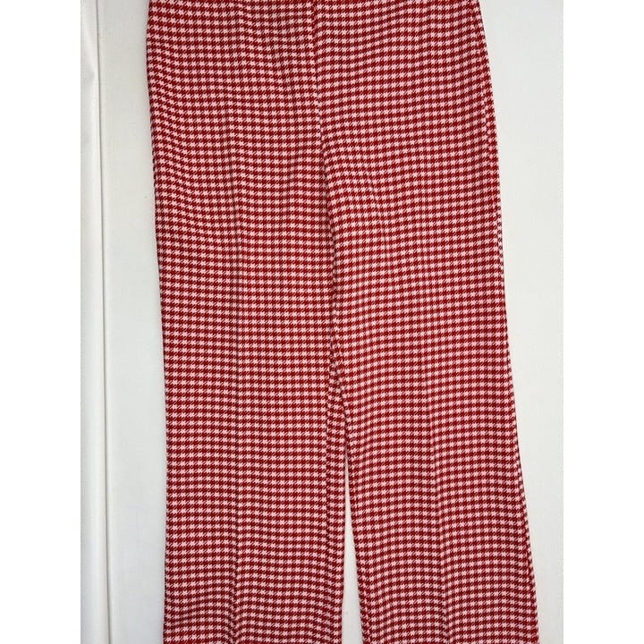 Factory Direct  VTG 70s Womens 16 Large Picnic Plaid Knit High Rise Wide Leg Flare Pants Disco iCP39rGrc no tax