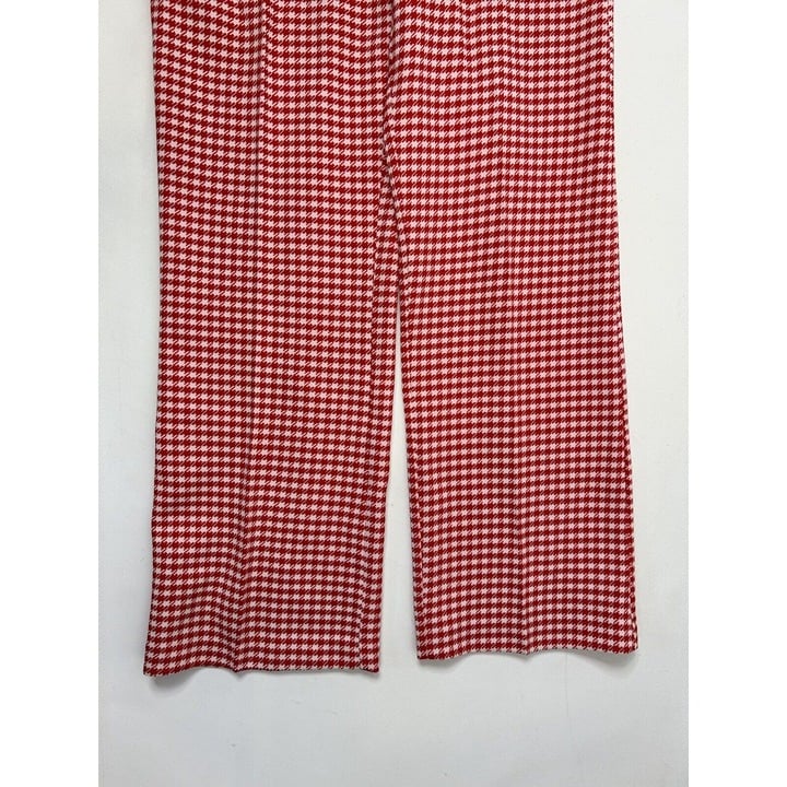 Factory Direct  VTG 70s Womens 16 Large Picnic Plaid Knit High Rise Wide Leg Flare Pants Disco iCP39rGrc no tax