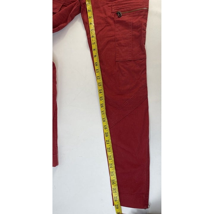 large discount Polo Ralph Lauren Womens 4 Zippered Military Moto Skinny Pants Jeans Red NIijjRqcD for sale