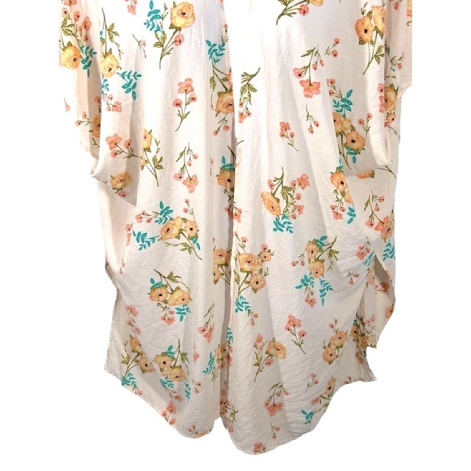 Wholesale price Umgee Boho Floral Print Open Front Wing Sleeve Kimono Size Small/Medium NTOSCwfaS Everyday Low Prices