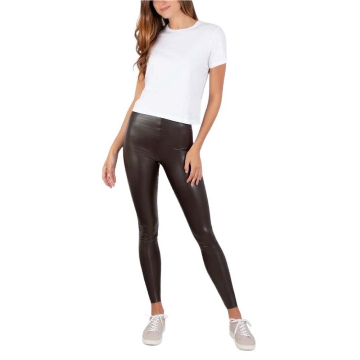 Buy Joie Seamless Stretch Faux Leather Pull-On High rise leggings black XXL KSRnGU1iS Factory Price