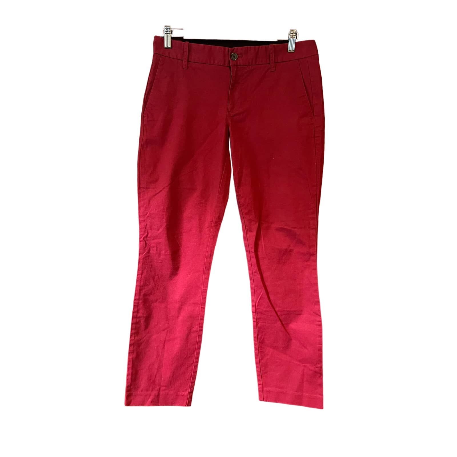big discount J. Crew Women´s Stretch Mid Rise Straight Leg Frankie Chino Pant Red Size 6 HNMNp80Yv US Outlet