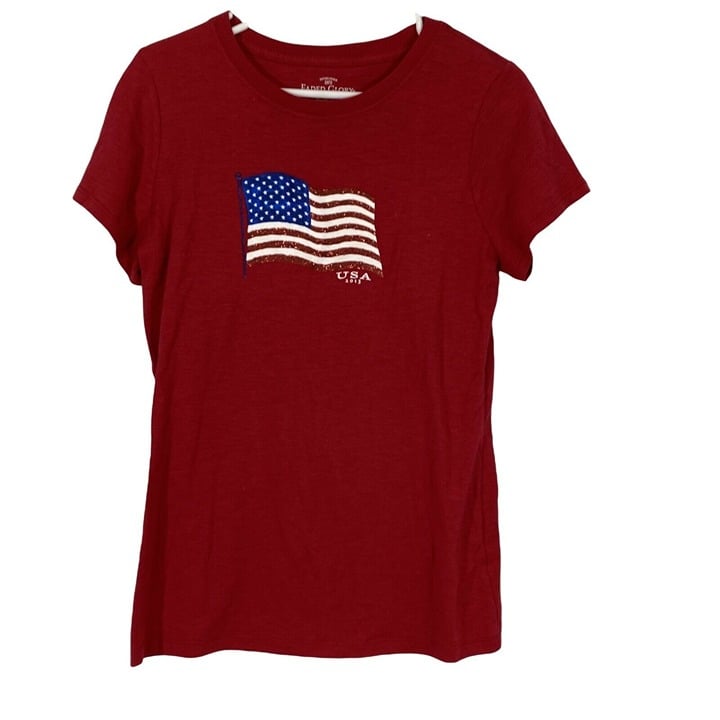 good price USA Flag America 2013 Faded Glory Womens Red