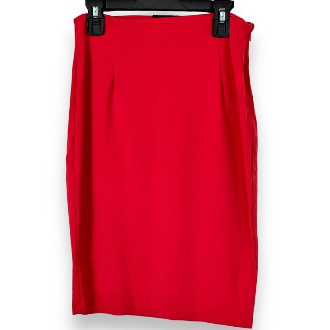 Affordable Forever 21 Red Stretch Knit Pencil Skirt Siz