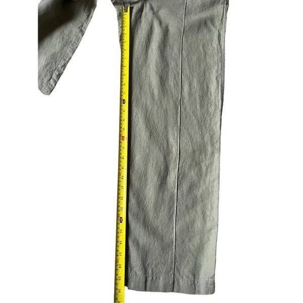 Special offer  ZARA Olive Green Linen Wide Leg Pants size M Pull On PJlvJq7ap well sale