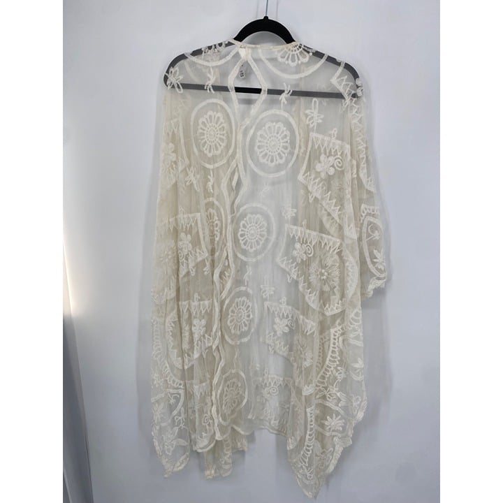 Gorgeous Torrid Kimono Cardigan Women Size OS IVORY Lace Sheer Embroidered Cover Up OL0mTi49M New Style