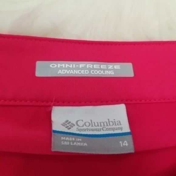 Nice Columbia PFG Armadale Skort Omni Freeze Cooling Orange Pink Fish Print Size 14 KPxVILuut Low Price