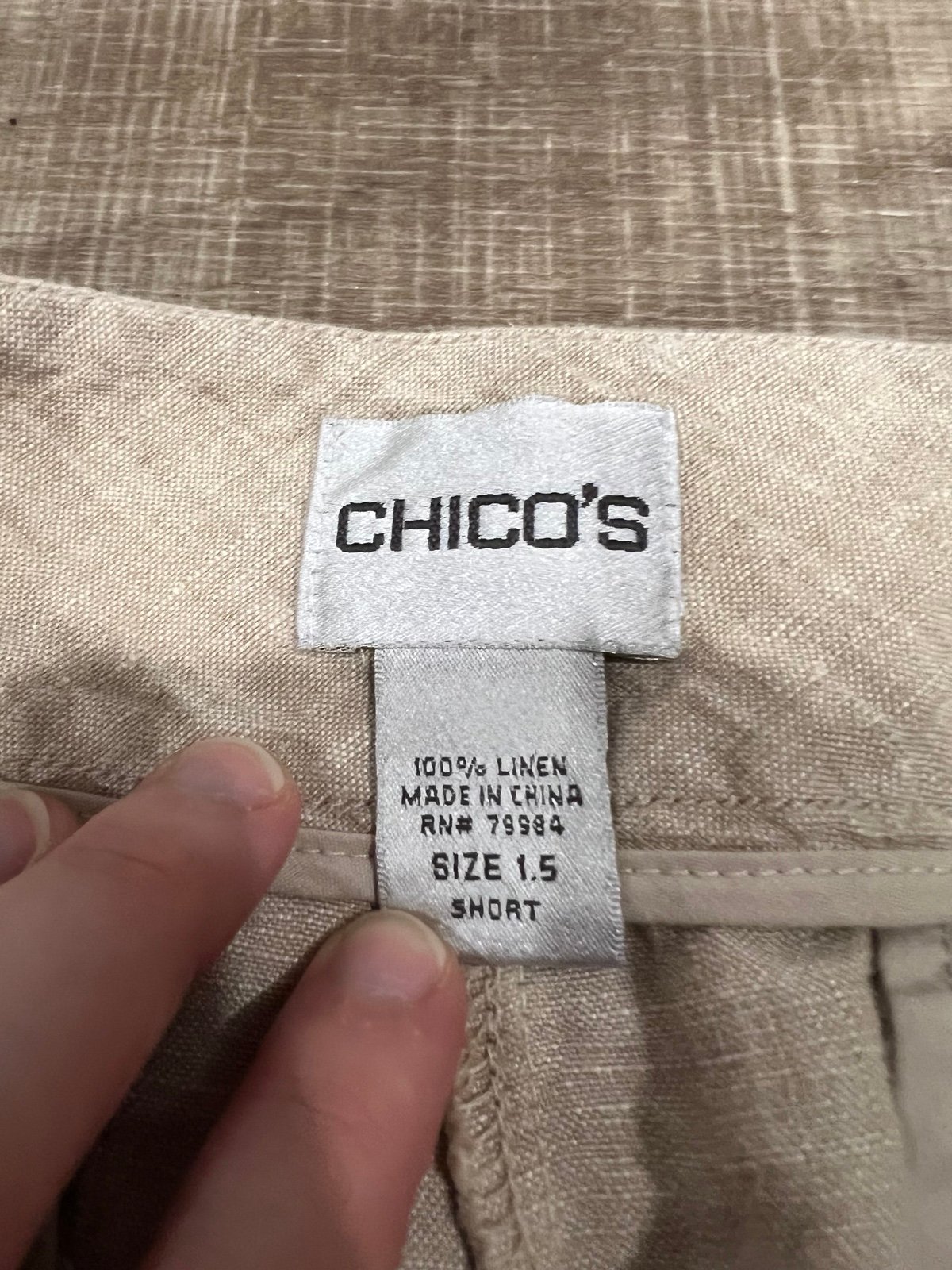 Classic Chico’s Beige Linen Wide Leg Pant Size 1.5 Short (M/10) ncQrhdjZq for sale