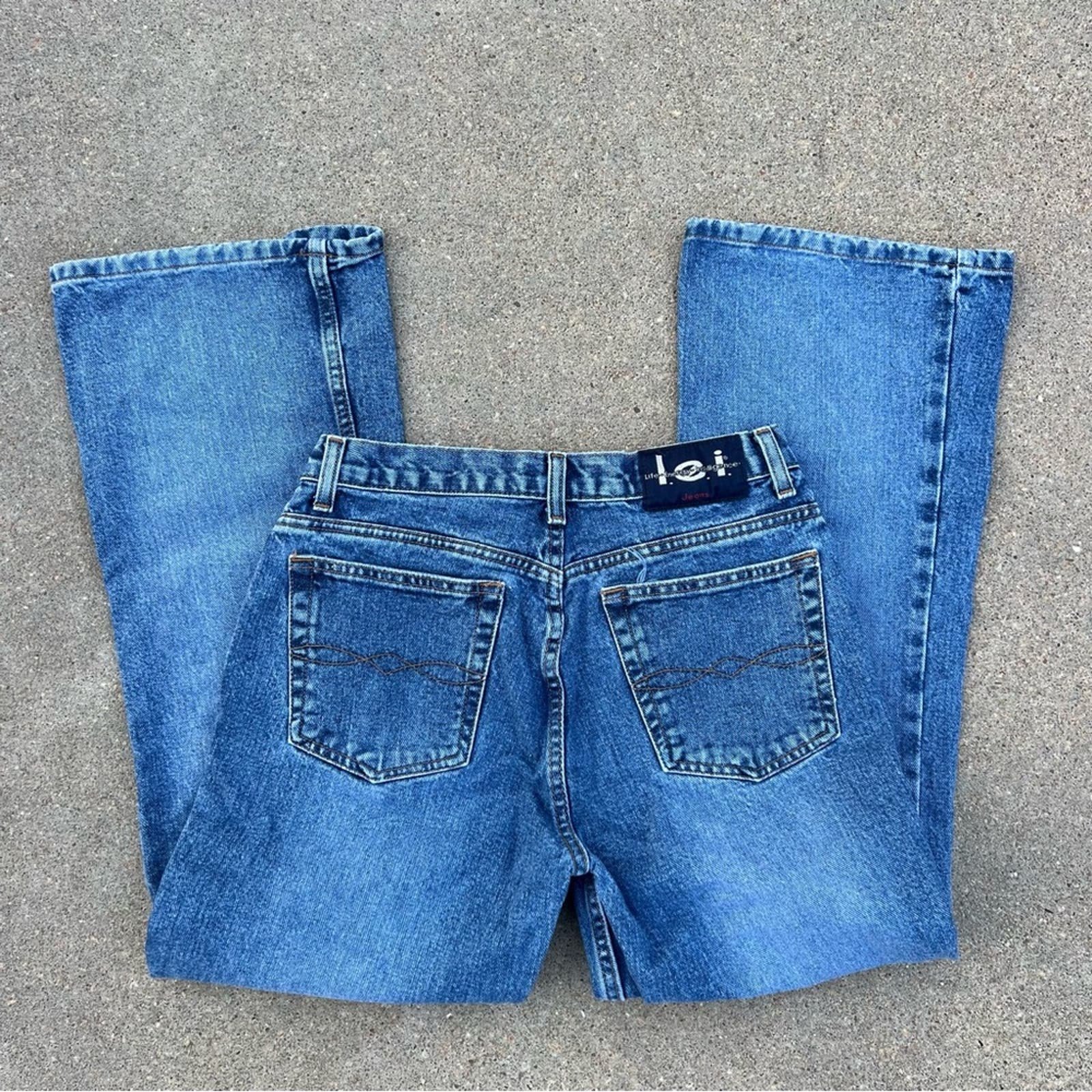 Special offer  Vintage Y2K LEI life energy intelligence low dip flare jeans Size 9 pDf8Lf92b New Style