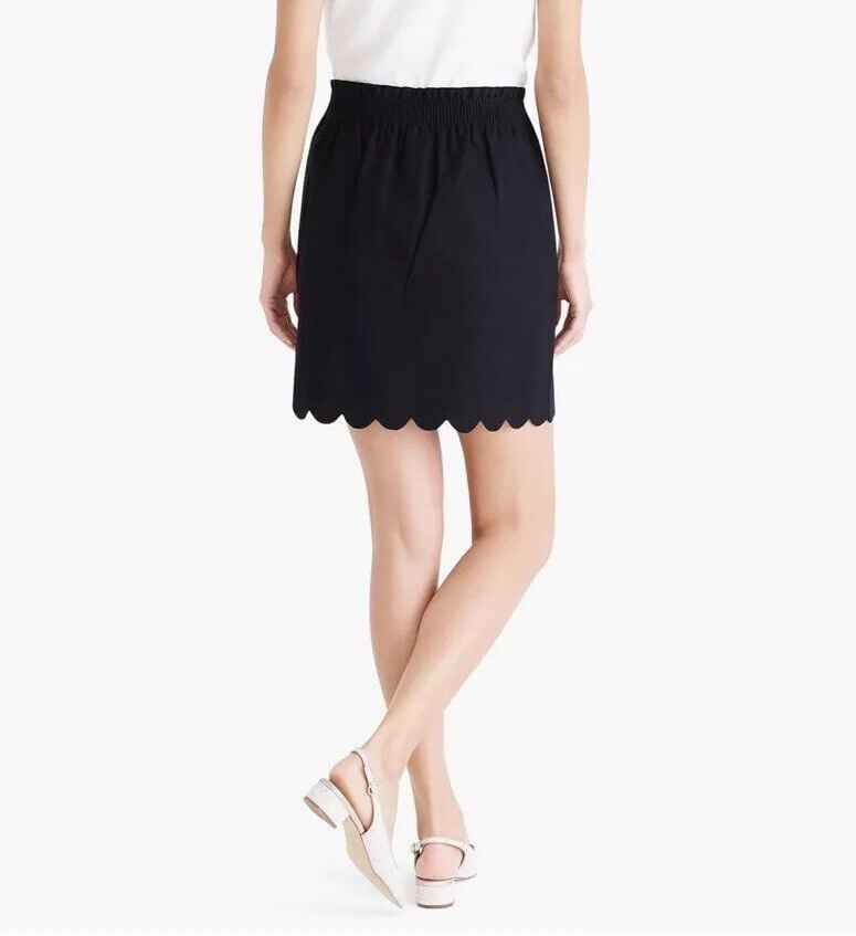 cheapest place to buy  J. Crew Black Linen Blend Scallo