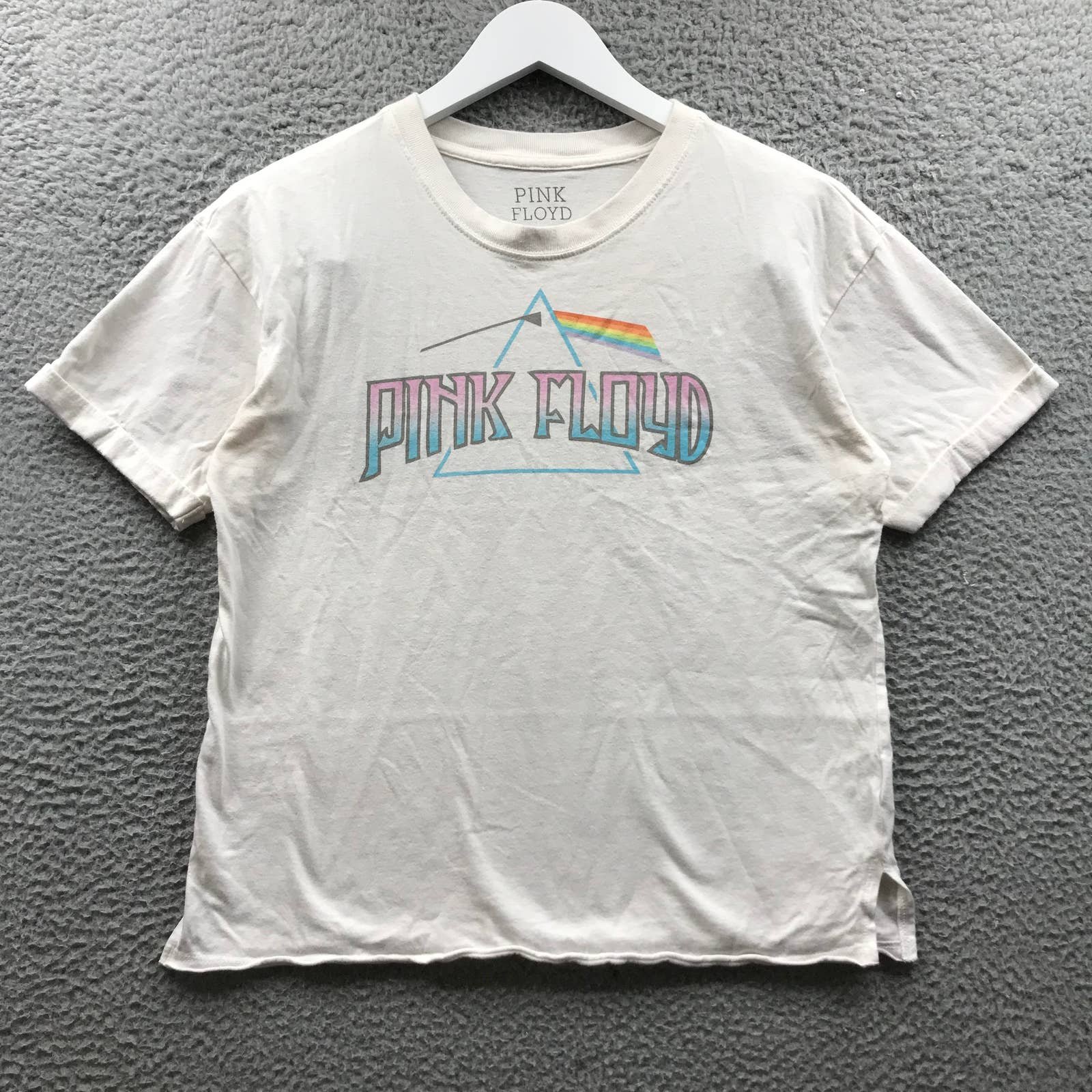 Custom Pink Floyd The Dark Side Of The Moon T-Shirt Women´s XS Short Sleeve White GbloQo4x9 New Style