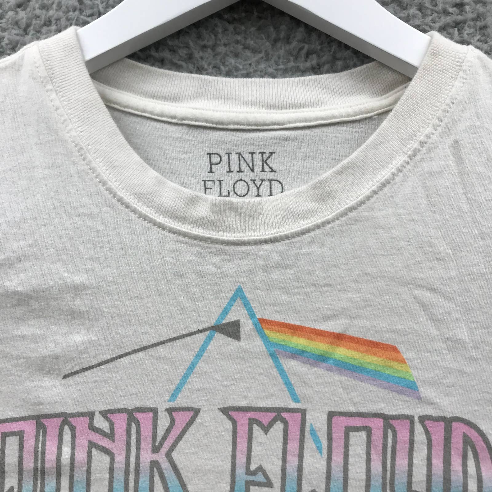 Custom Pink Floyd The Dark Side Of The Moon T-Shirt Women´s XS Short Sleeve White GbloQo4x9 New Style