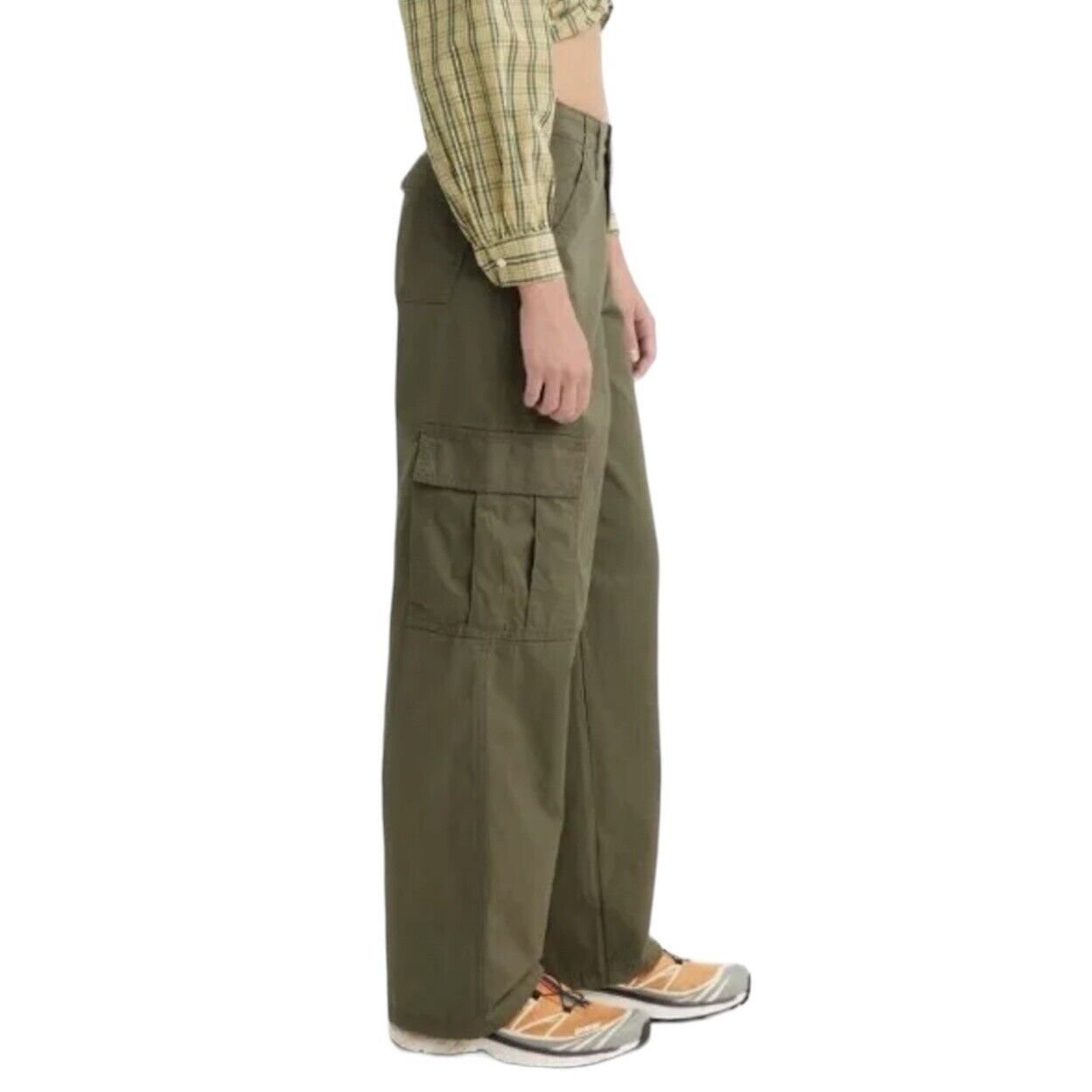 Affordable Levi´s Womens Mid-Rise 94´s Baggy Jeans Olive Green Cargo 100% Cotton Size 28x30 Fsmtht50k Zero Profit 