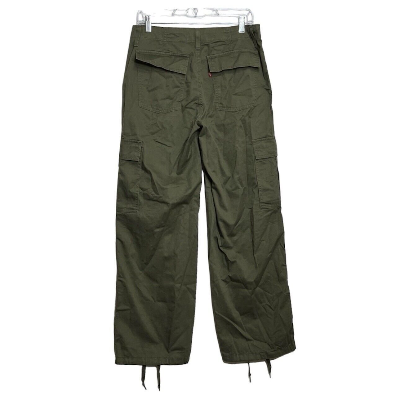 Affordable Levi´s Womens Mid-Rise 94´s Baggy Jeans Olive Green Cargo 100% Cotton Size 28x30 Fsmtht50k Zero Profit 