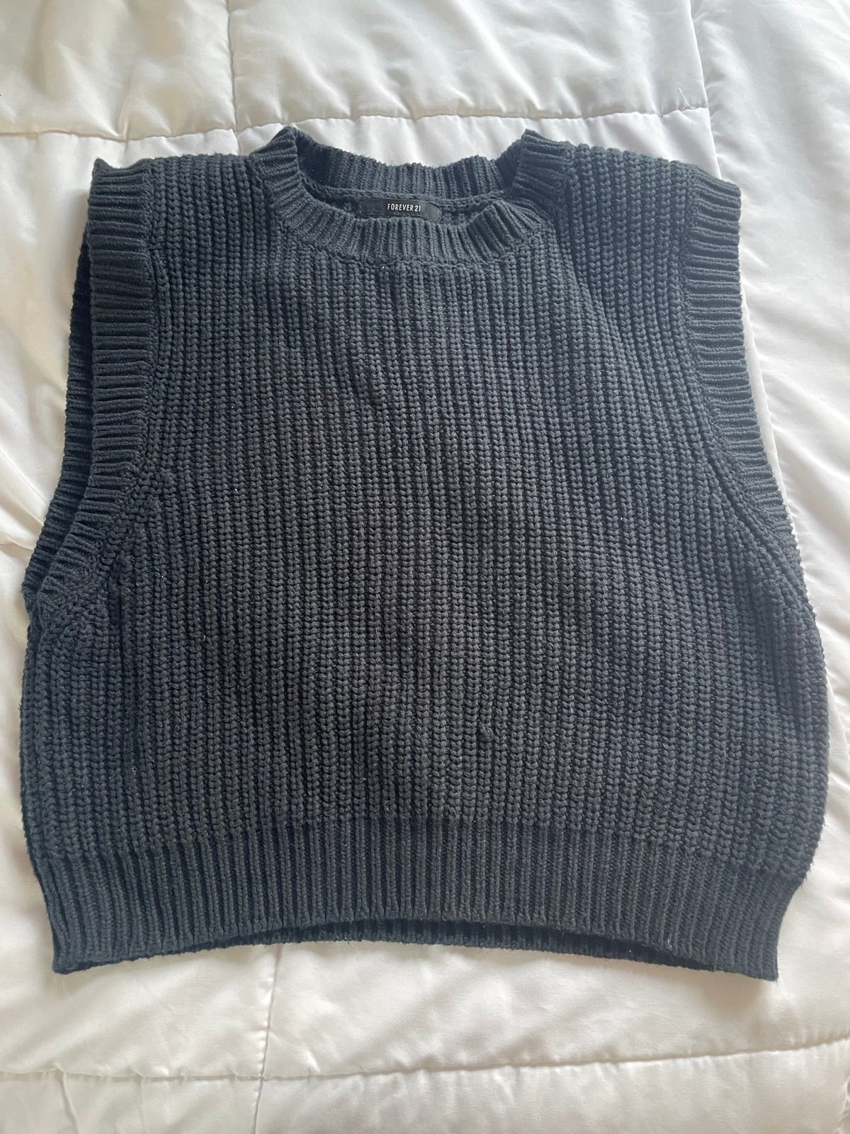 save up to 70% Black Knitted Sweater Vest | Forever 21 Lk78nwZ12 Everyday Low Prices