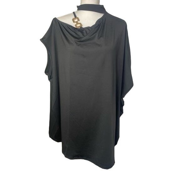 Buy NWT Noracora Womens short sleeve a-symmetrical dress black size Large L hDoDtatvE hot sale