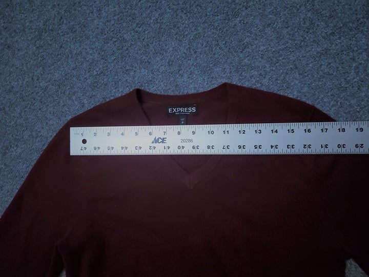 the Lowest price Express 100% Cashmere Small / Petite Burgundy V Neck Long Sleeve Sweater A17-966 M9ohkrEks Store Online