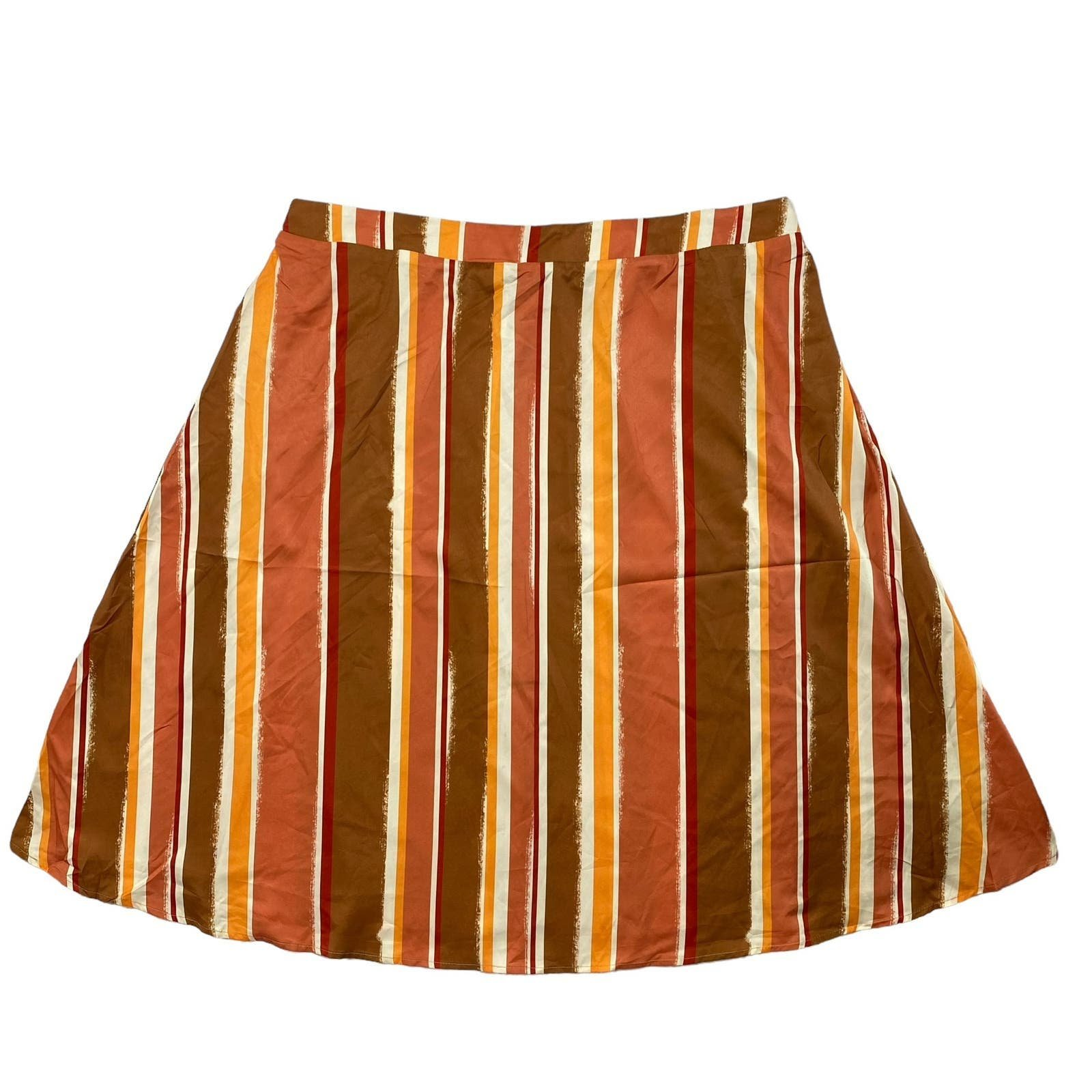 cheapest place to buy  EMERY ROSE *NEW* Desert Sunset Vertical Stripe Midi Skirt Size 4XL Orange Brown NY0Q2sfl8 US Sale