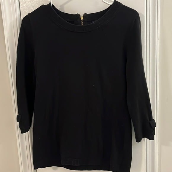 Fashion Gap black 3/4 length sleeve sweater with bow sl