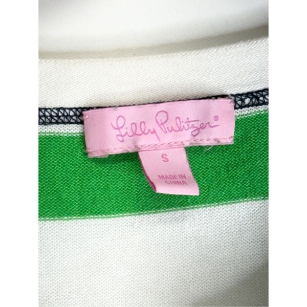 Affordable Lilly Pulitzer Shirt Womens Size Small Green White Striped Long Sleeve Pullover lP8aIc92K best sale