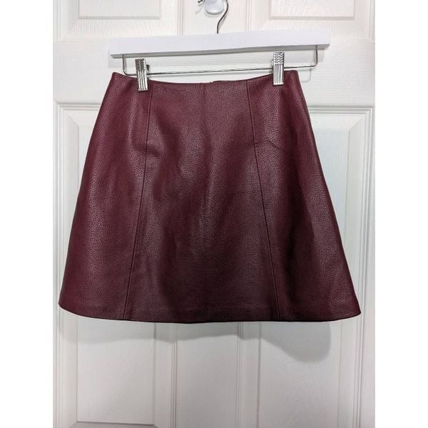 save up to 70% Bershka burgundy leather skirt size xs FkSpvXOJ8 Buying Cheap