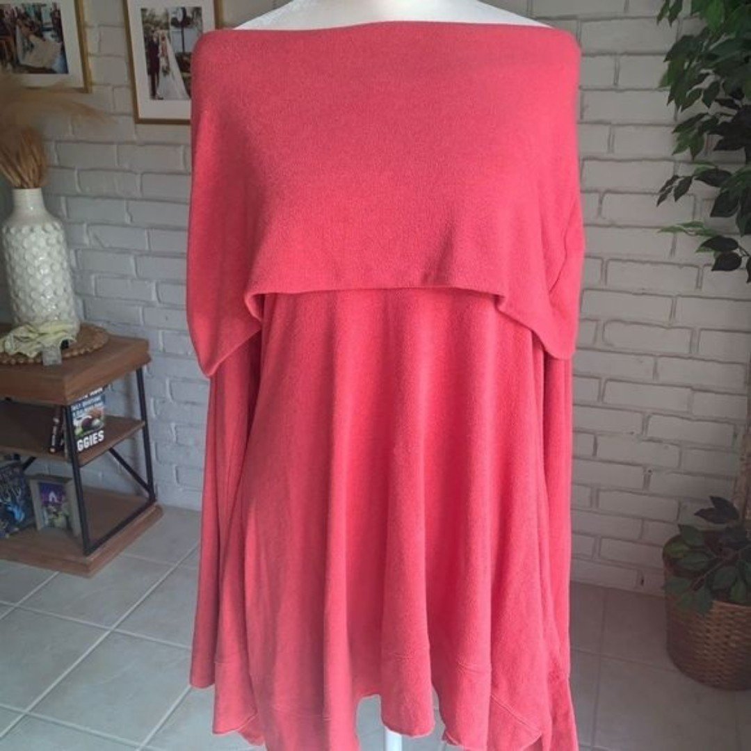 The Best Seller Soft Surroundings Coral Pink Off the Shoulder Sweater Size Large hyMRHCwDM for sale