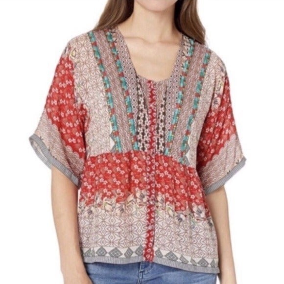 Discounted Johnny Was Zado Top Blouse Multi Cupro Rayon