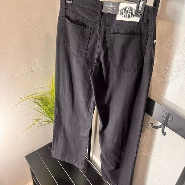 floor price Divided low waist wide leg black jeans size 2 GhhonuU7U for sale
