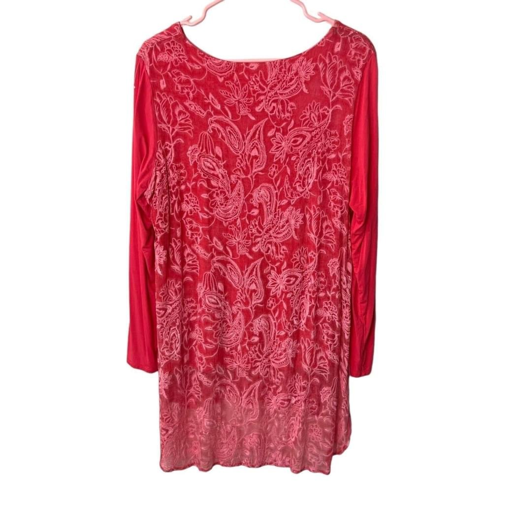 save up to 70% Soft Surroundings Tunic Top Silk Overlay Embroidered Pink Lightweight Size Large oKxEu5EzV Great