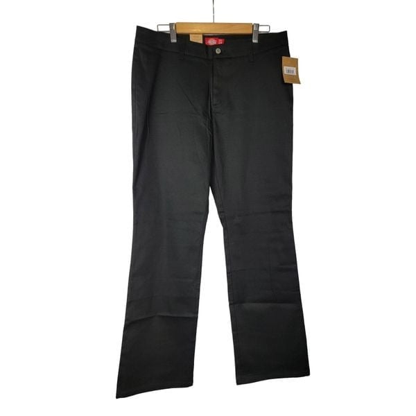 Fashion Dickies Black Bootcut Worker 2 Pocket Pants 15/