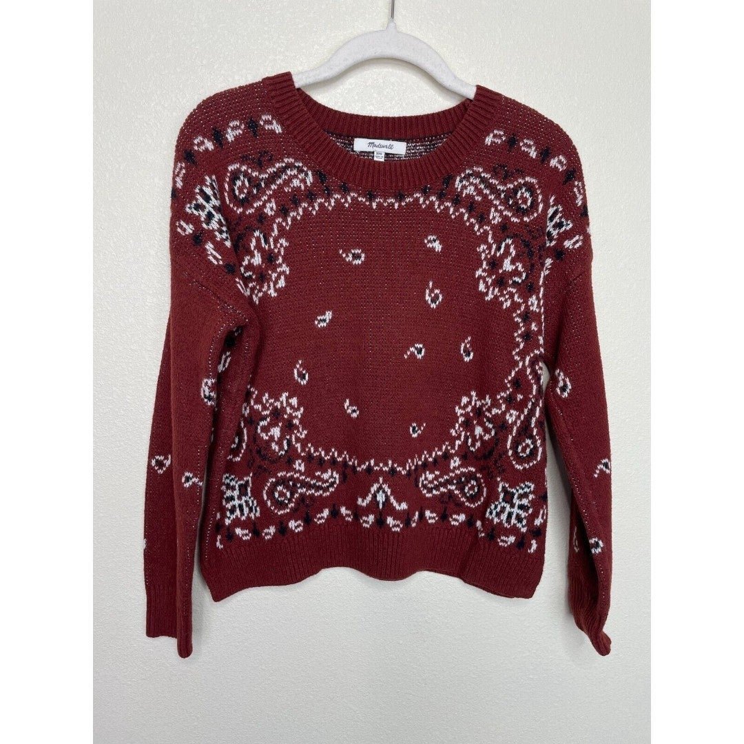 Gorgeous Madewell XXS Paisley Bandana Pullover Sweater 