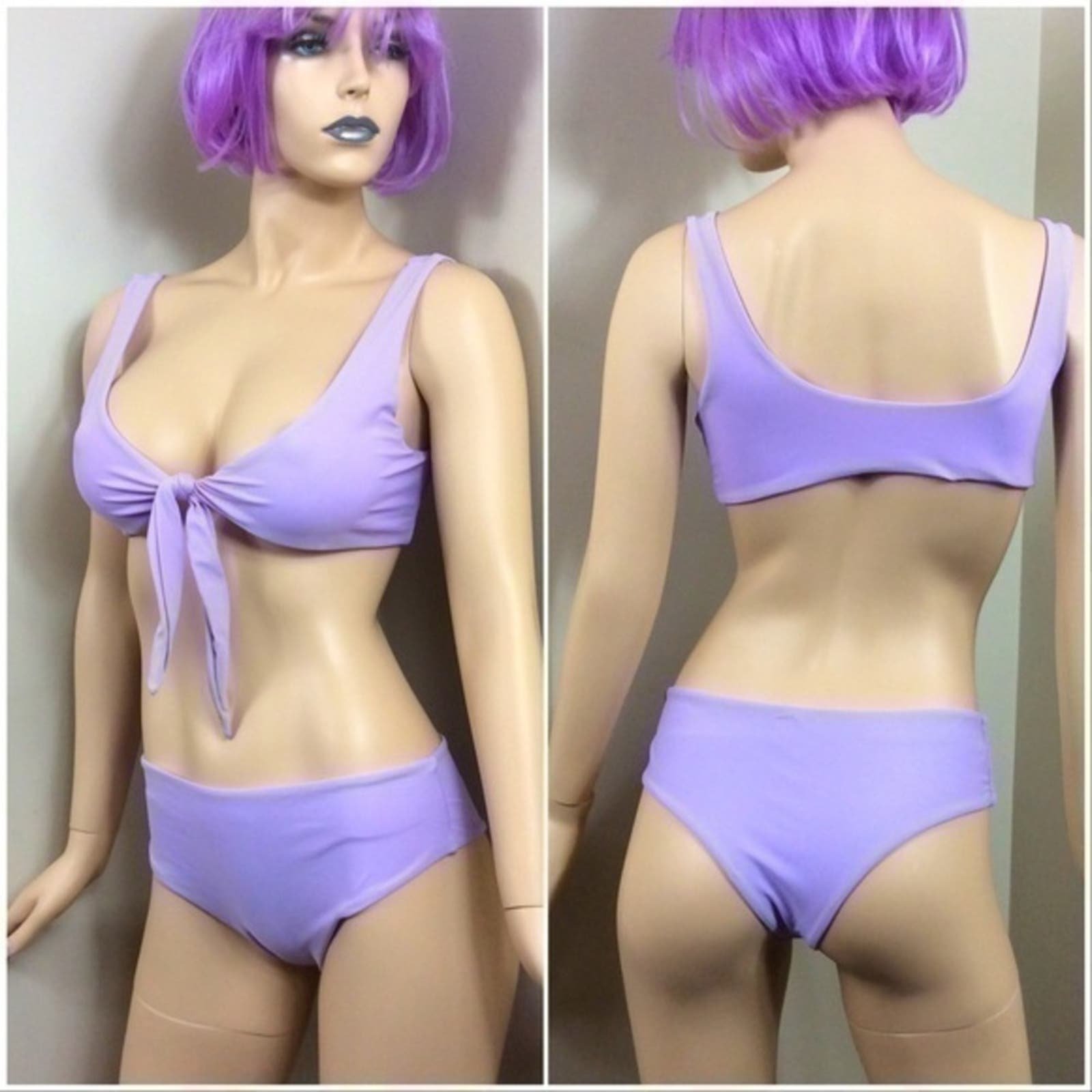 high discount Zaful purple tie front bikini. Small size