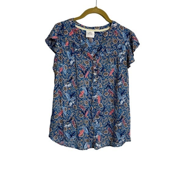 Affordable Knox Rose Blue Floral Tank Blouse XS P6wujsX