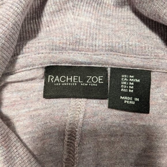 Classic Rachel Zoe Long Sleeve Shirt Top Cowl Neck Turtleneck Purple Ladies Size Medium GhitG481i best sale