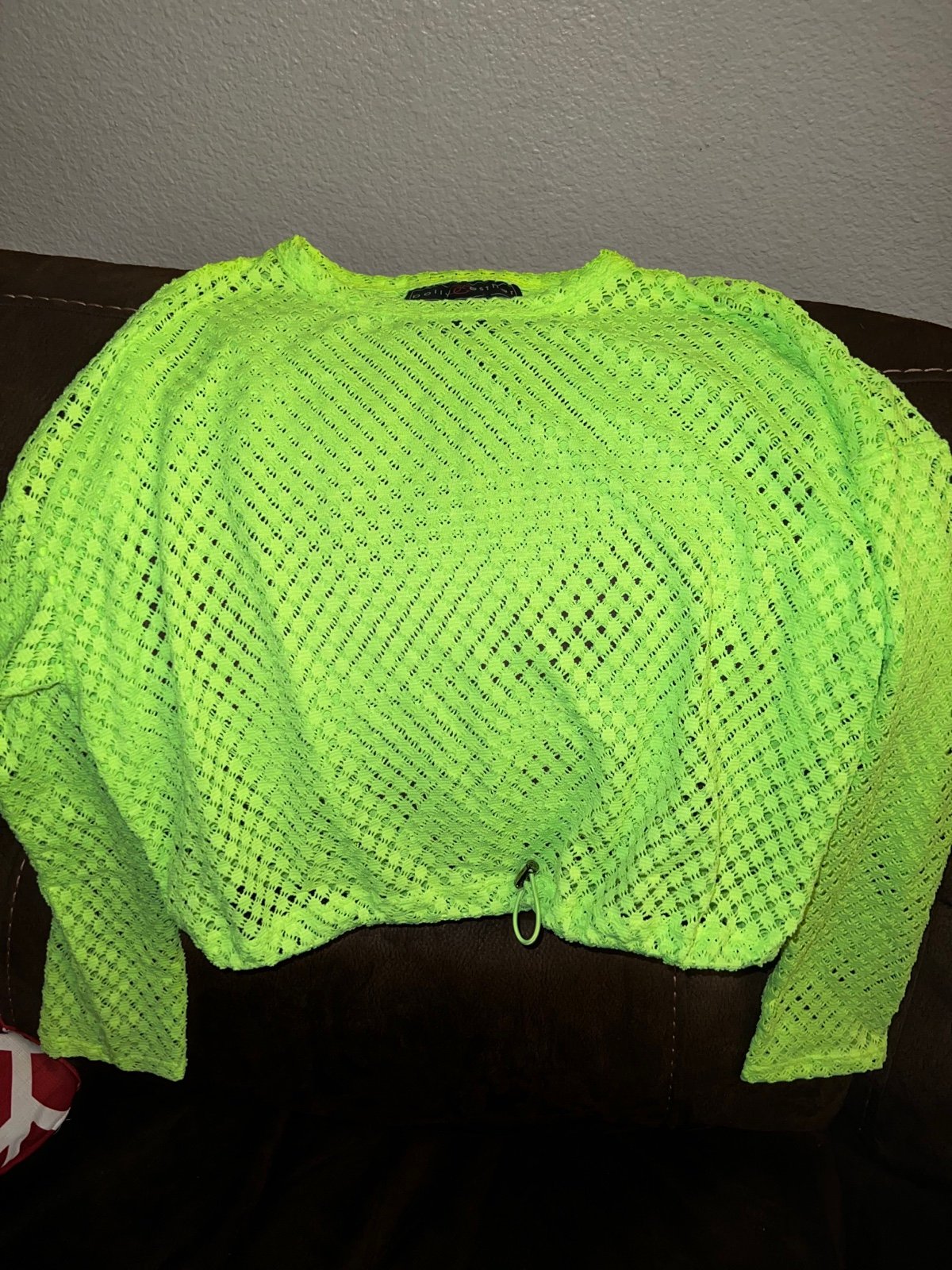 large selection Cute neon green crop top lgYYH5f2c Ever